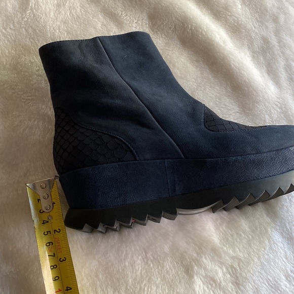 EUC CAMPER Leather Snakeskin Platform Booties Size 38 - Picture 13 of 17